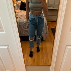 CARMAR reverse stitching jeans